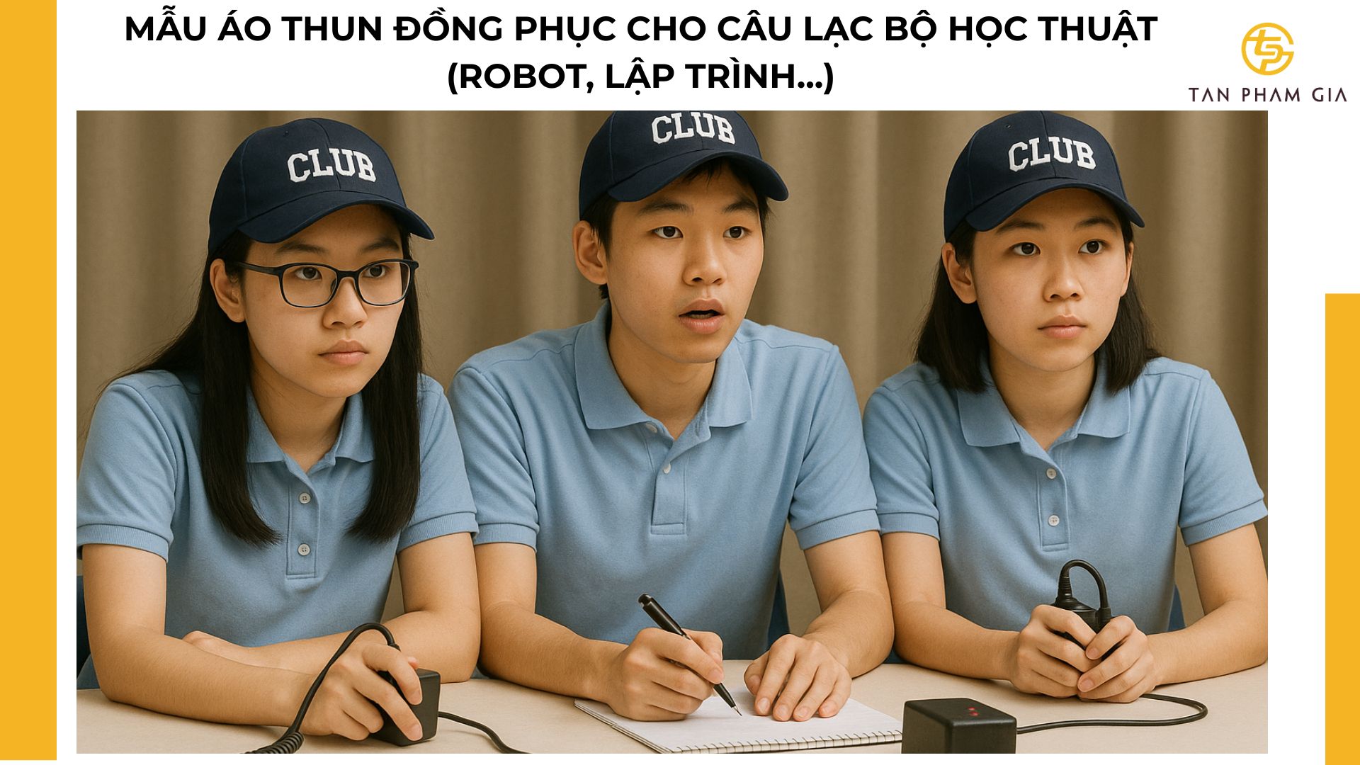 mẫu áo thun đồng phục cho Câu lạc bộ học thuật (robot, lập trình...)