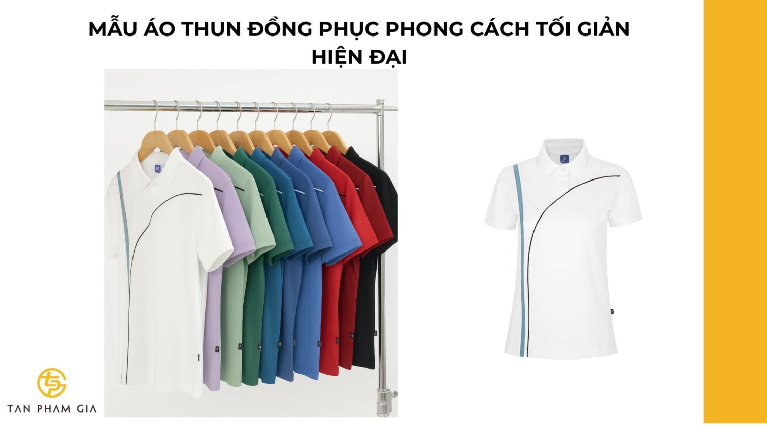 Mẫu áo thun đồng phục phong cách tối giản hiện đại