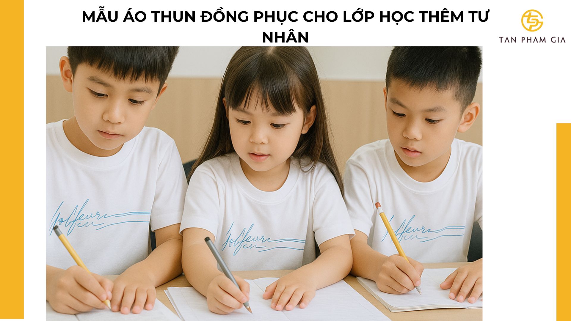 Mẫu áo thun đồng phục cho Lớp học thêm tư nhân