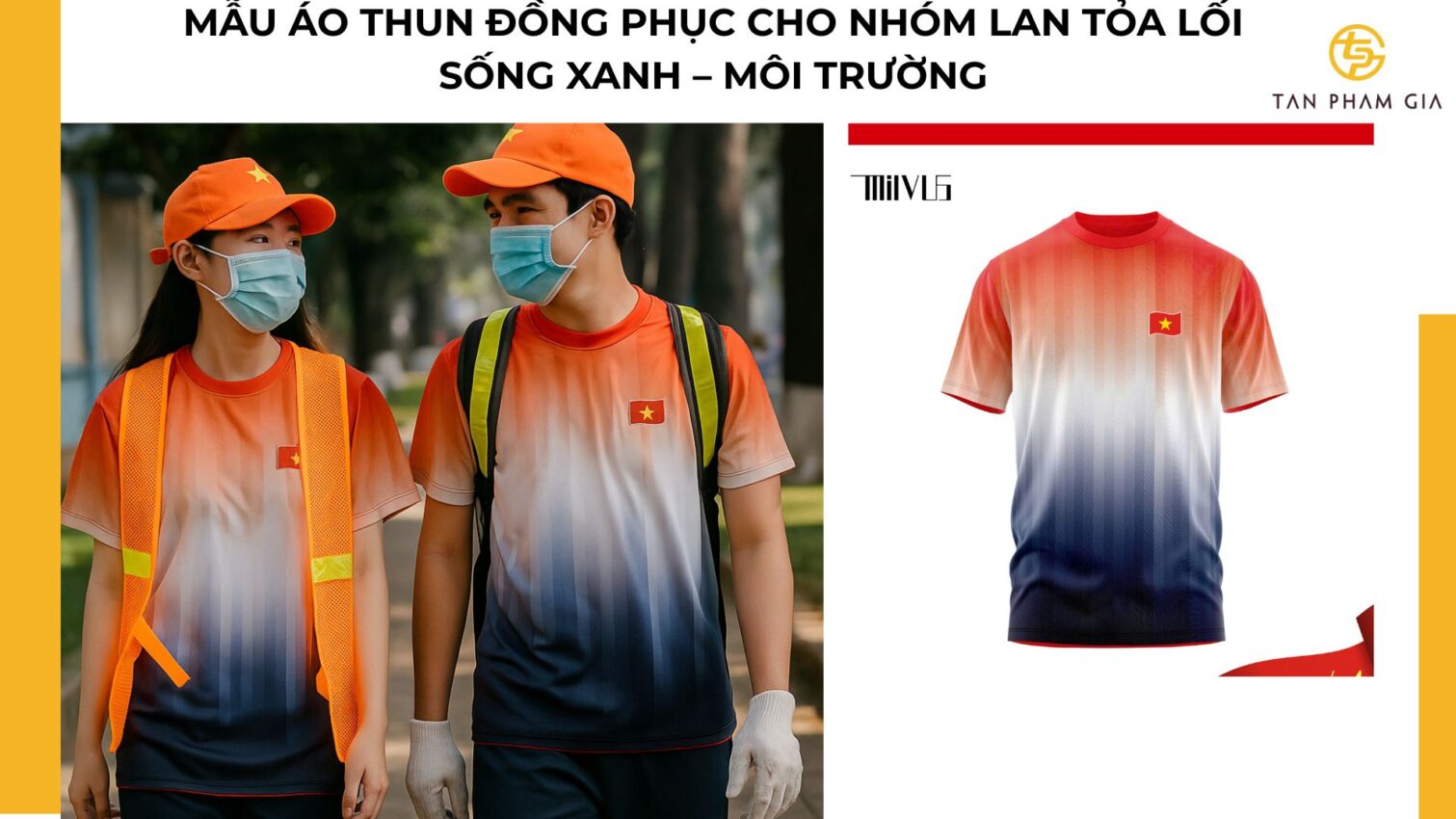 Mẫu áo thun đồng phục cho Nhóm lan tỏa lối sống xanh – môi trường