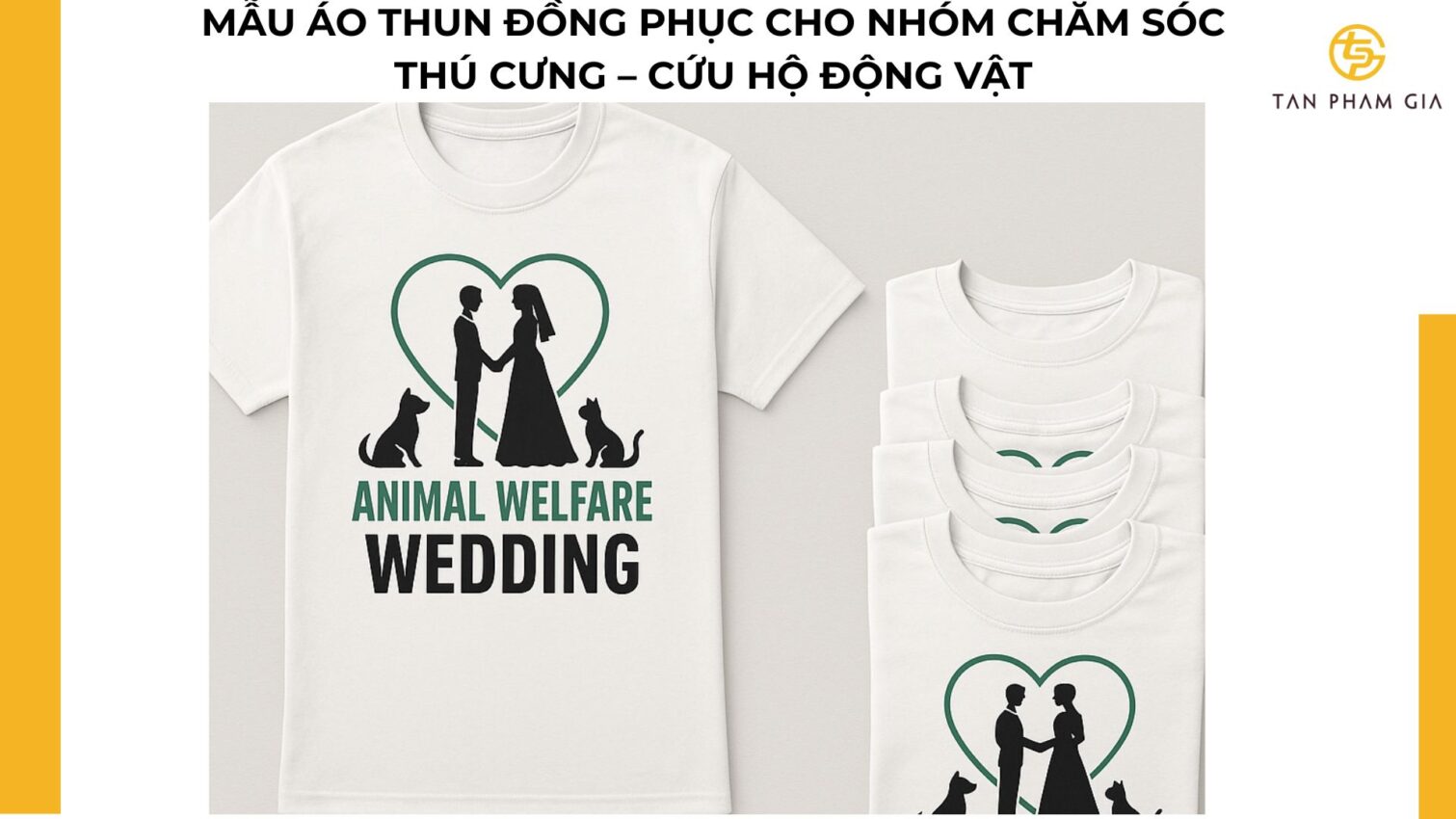 Mẫu áo thun đồng phục cho Nhóm chăm sóc thú cưng – cứu hộ động vật