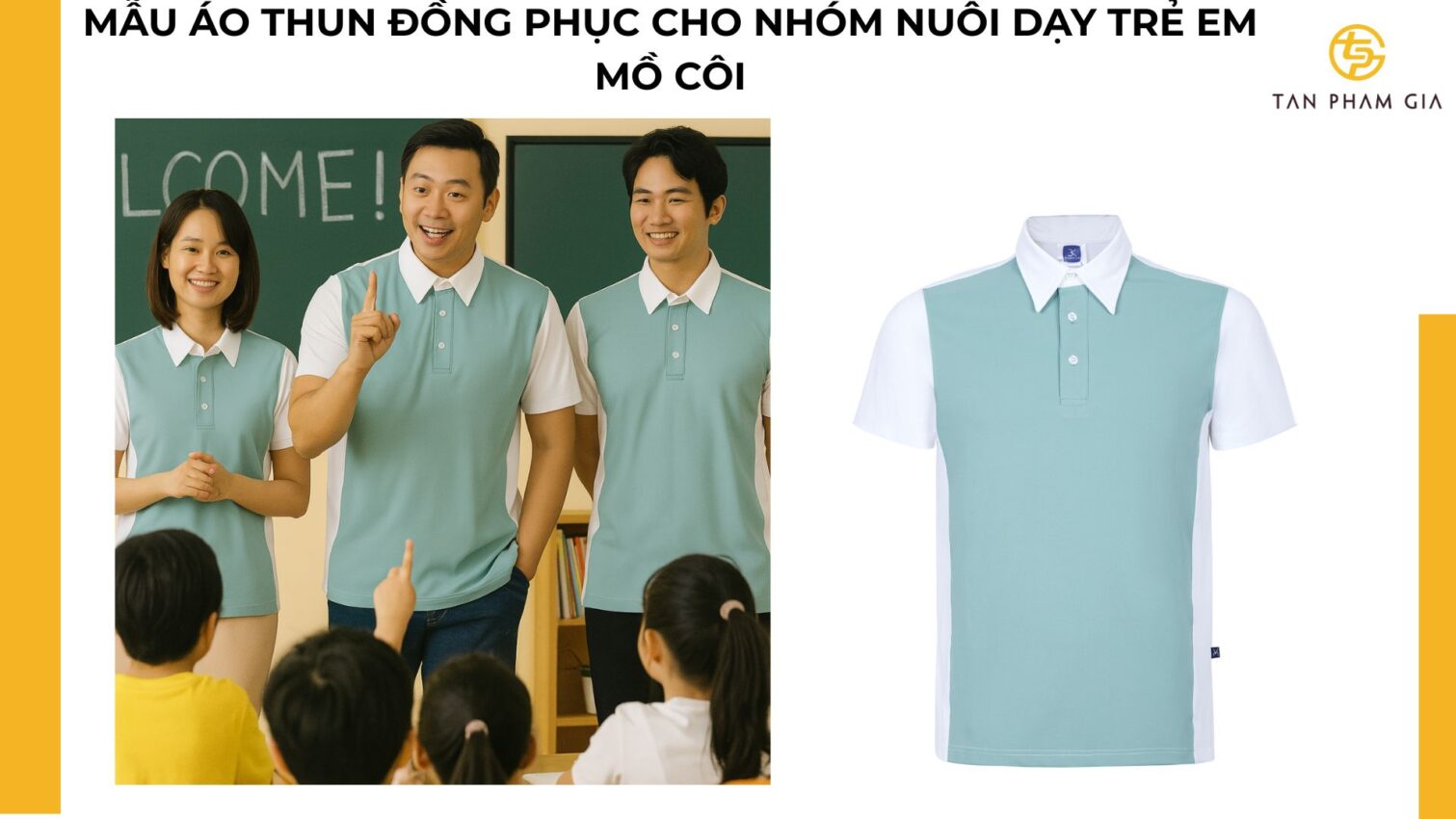 Mẫu áo thun đồng phục cho Nhóm nuôi dạy trẻ em mồ côi