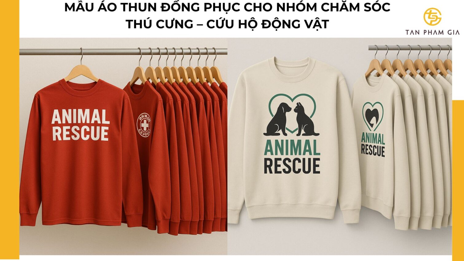 Mẫu áo thun đồng phục cho Nhóm chăm sóc thú cưng – cứu hộ động vật