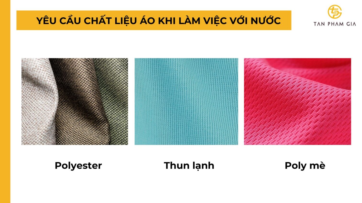 Yêu cầu chất liệu áo khi làm việc với nước