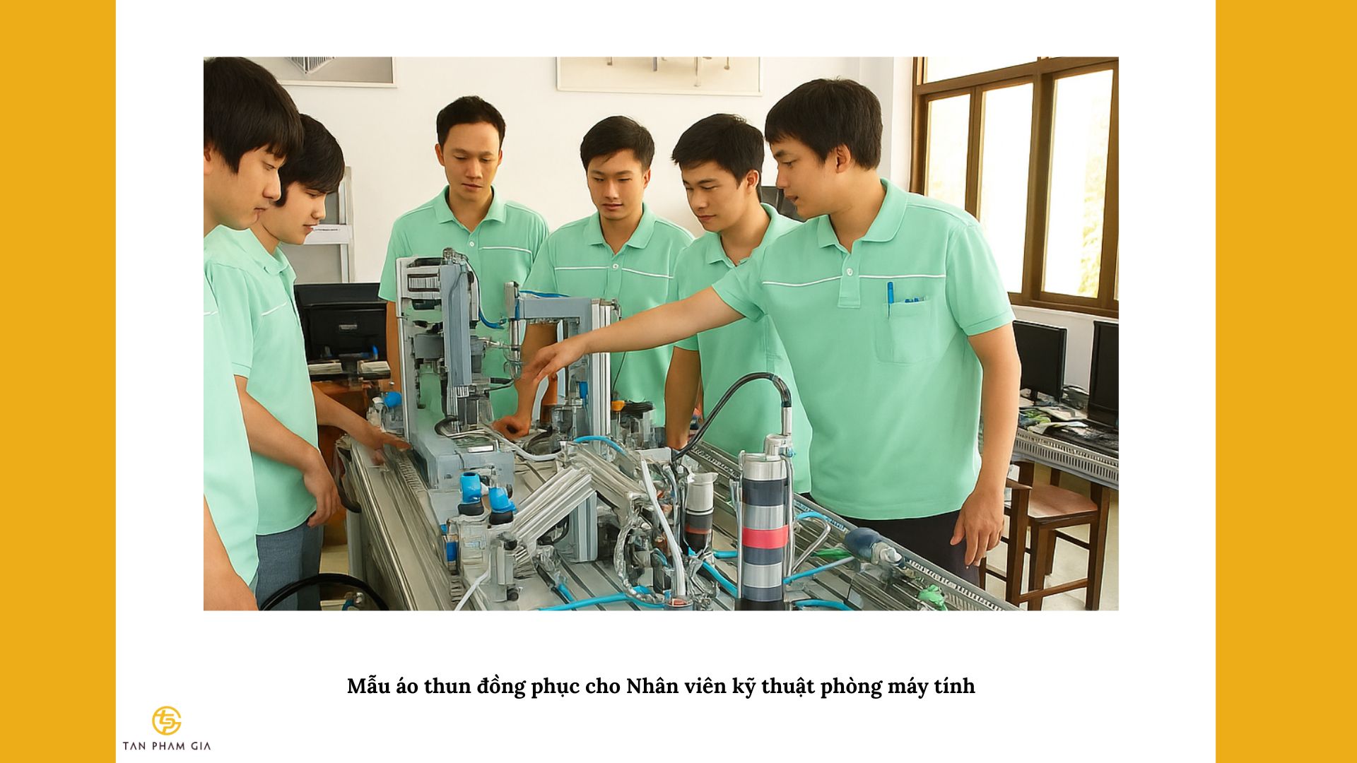 Mẫu áo thun đồng phục cho Nhân viên kỹ thuật phòng máy tính