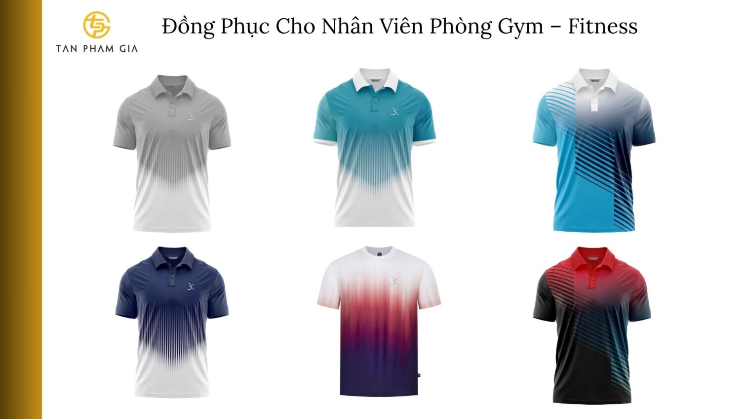 Mẫu áo thun đồng phục cho nhân viên phòng gym - fitness