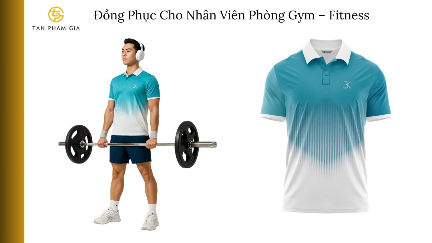 Mẫu áo thun đồng phục cho Nhân viên phòng gym – fitness