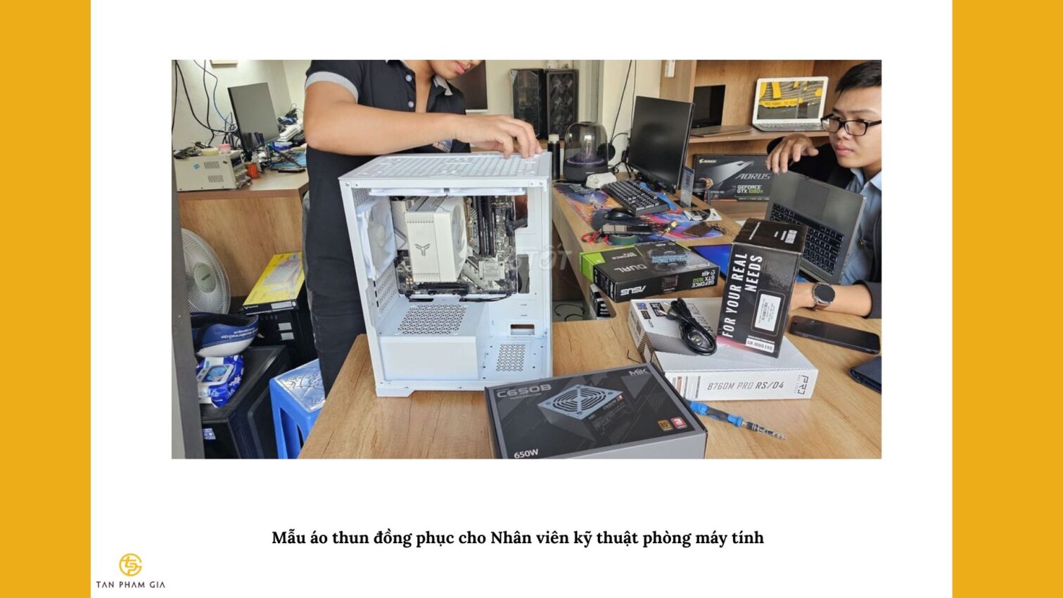 Mẫu áo thun đồng phục cho Nhân viên kỹ thuật phòng máy tính