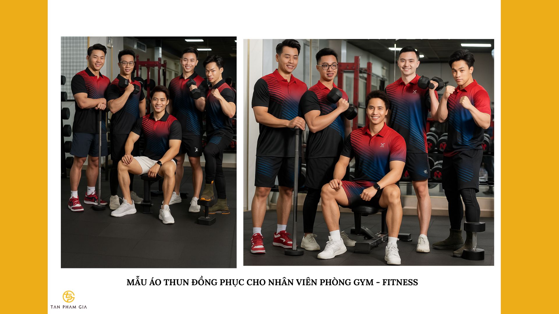 MẪU ÁO THUN ĐỒNG PHỤC CHO NHÂN VIÊN PHÒNG GYM - FITNESS