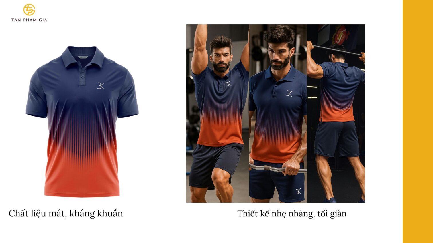 Mẫu áo thun đồng phục cho nhân viên phòng gym - fitness