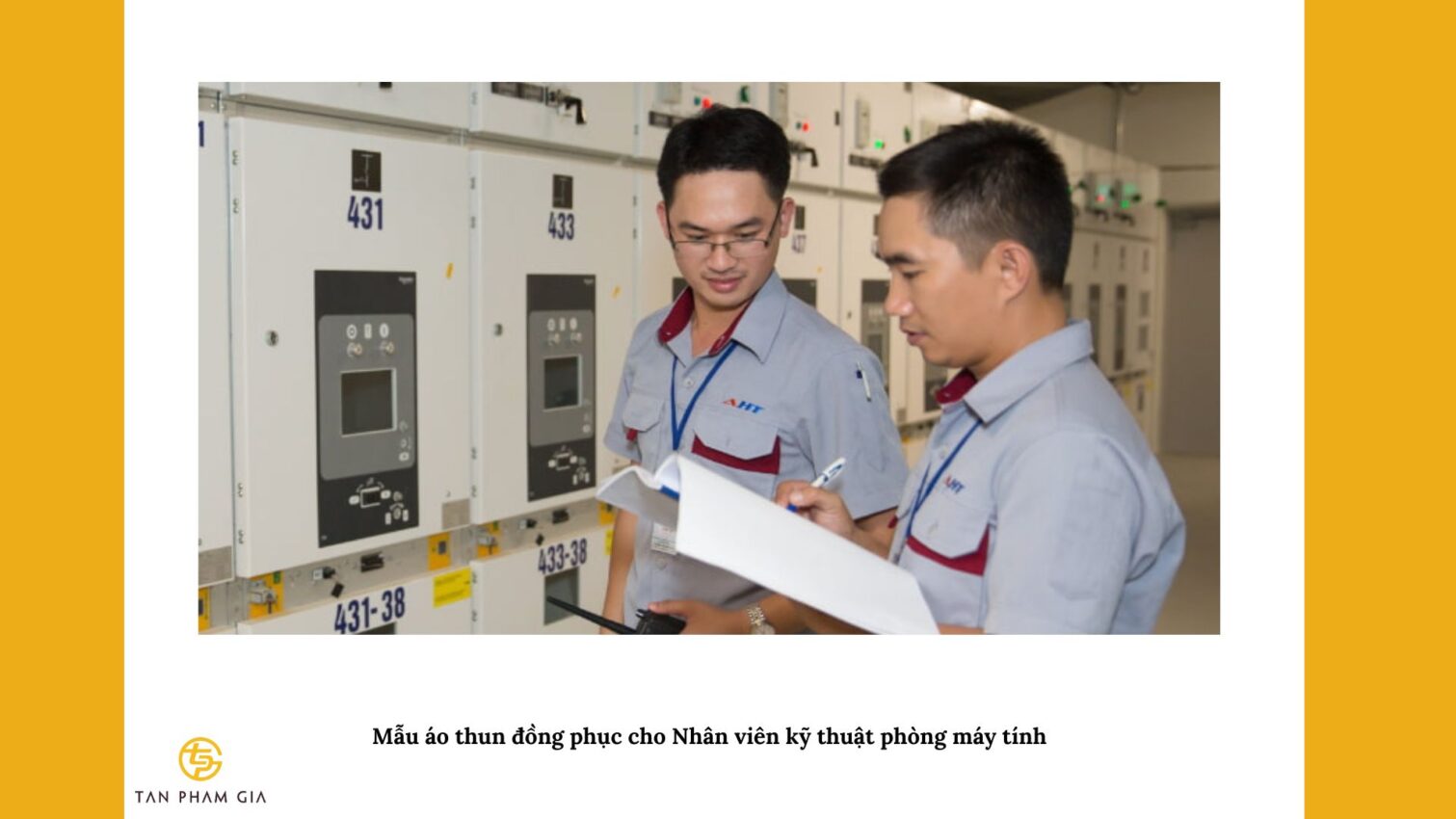 Mẫu áo thun đồng phục cho Nhân viên kỹ thuật phòng máy tính