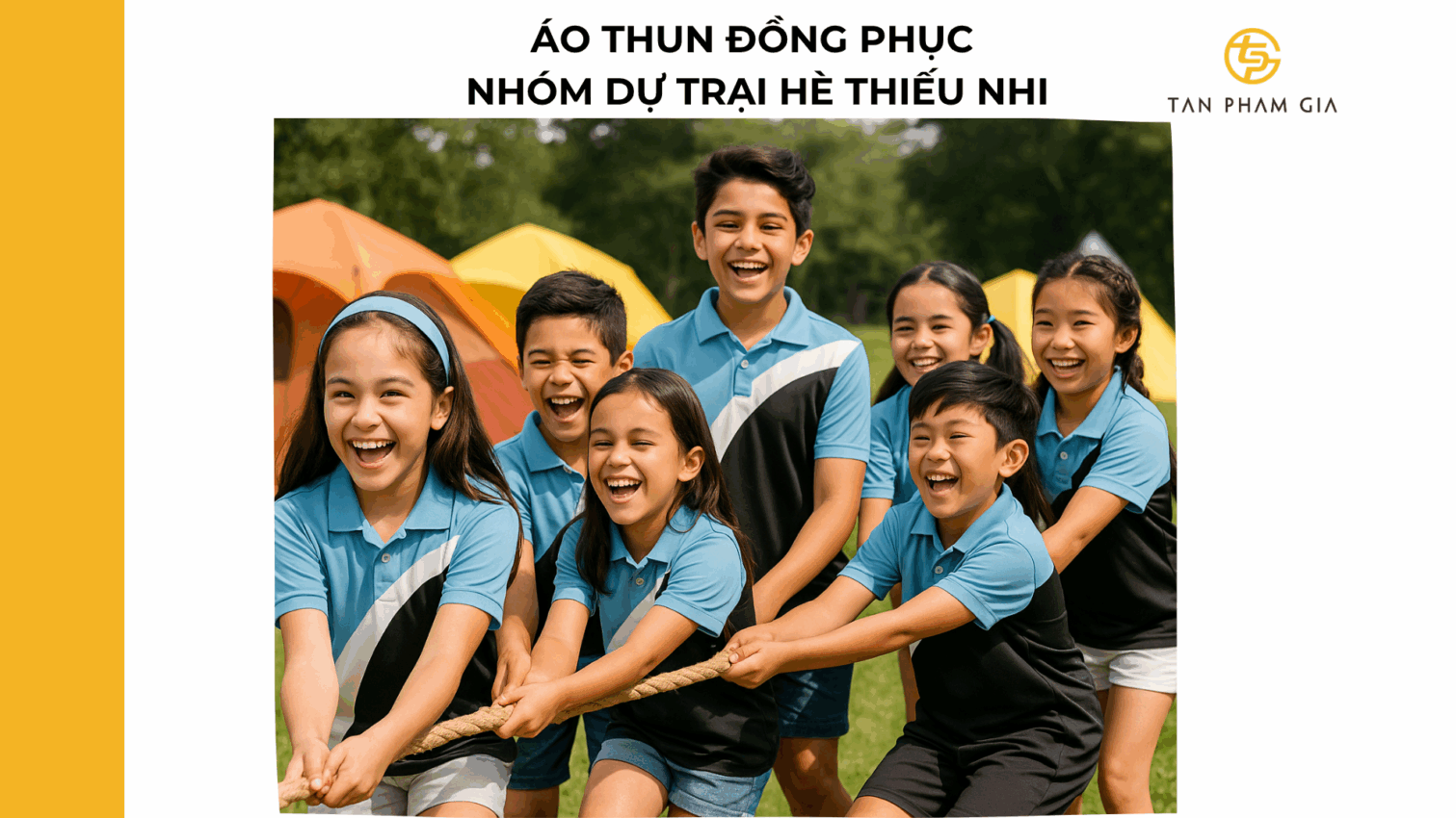 mẫu áo thun đồng phục cho Nhóm dự trại hè thiếu nhi