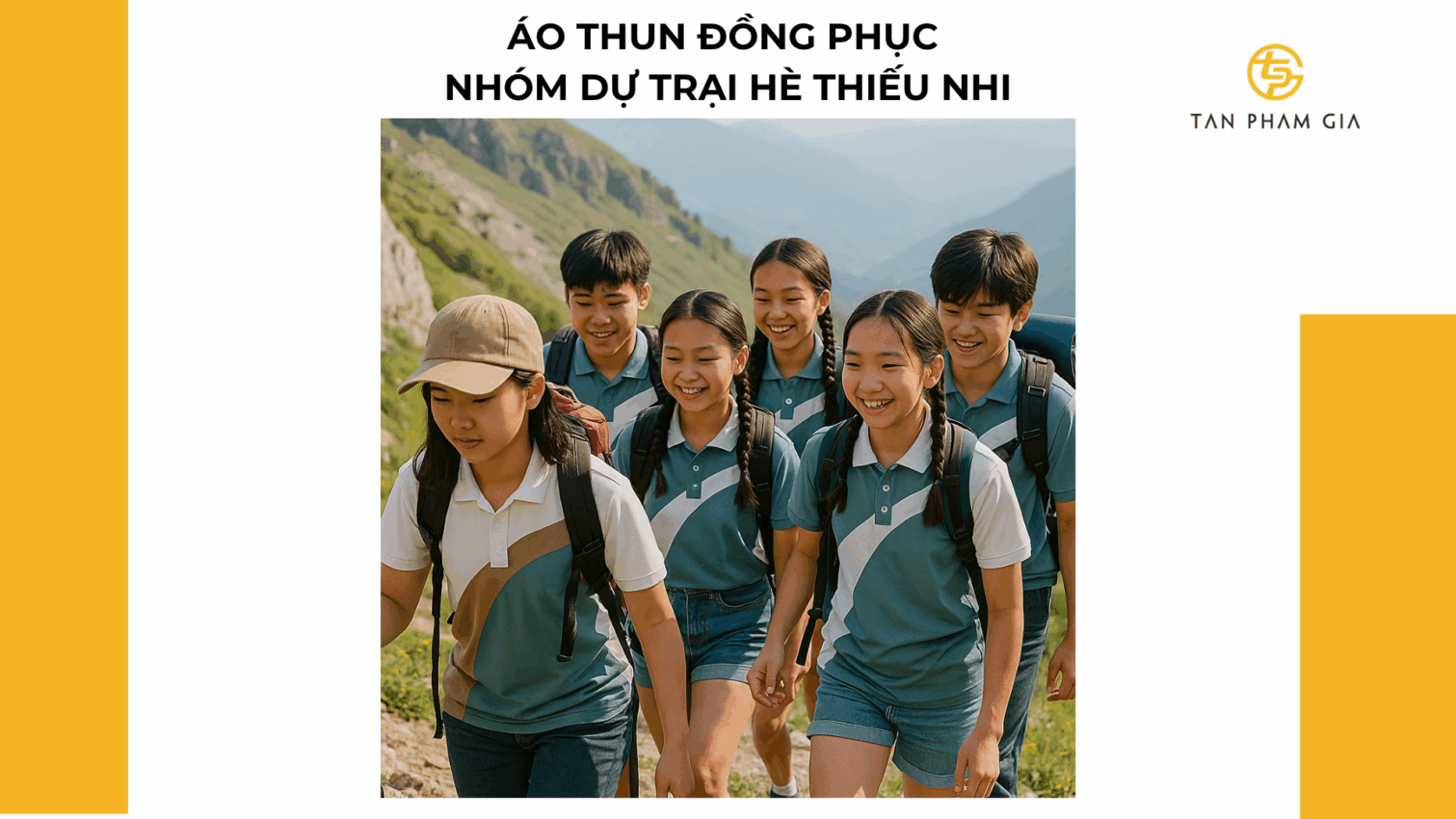mẫu áo thun đồng phục cho Nhóm dự trại hè thiếu nhi