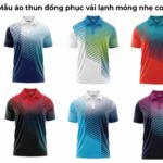 Mẫu áo thun đồng phục vải lạnh mỏng nhẹ co giãn Mẫu áo thun đồng phục vải lạnh mỏng nhẹ co giãn