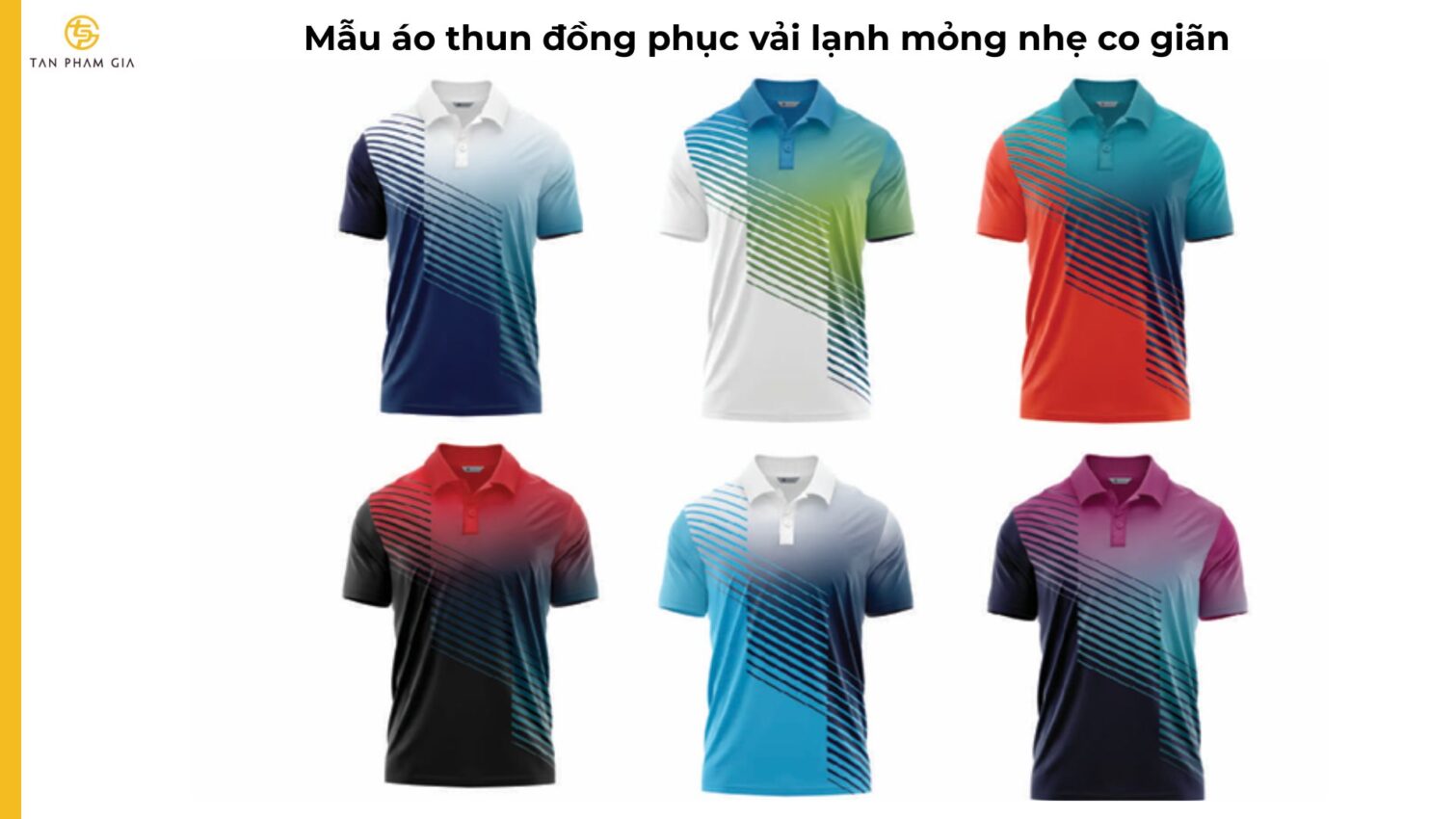 Mẫu áo thun đồng phục vải lạnh mỏng nhẹ co giãn