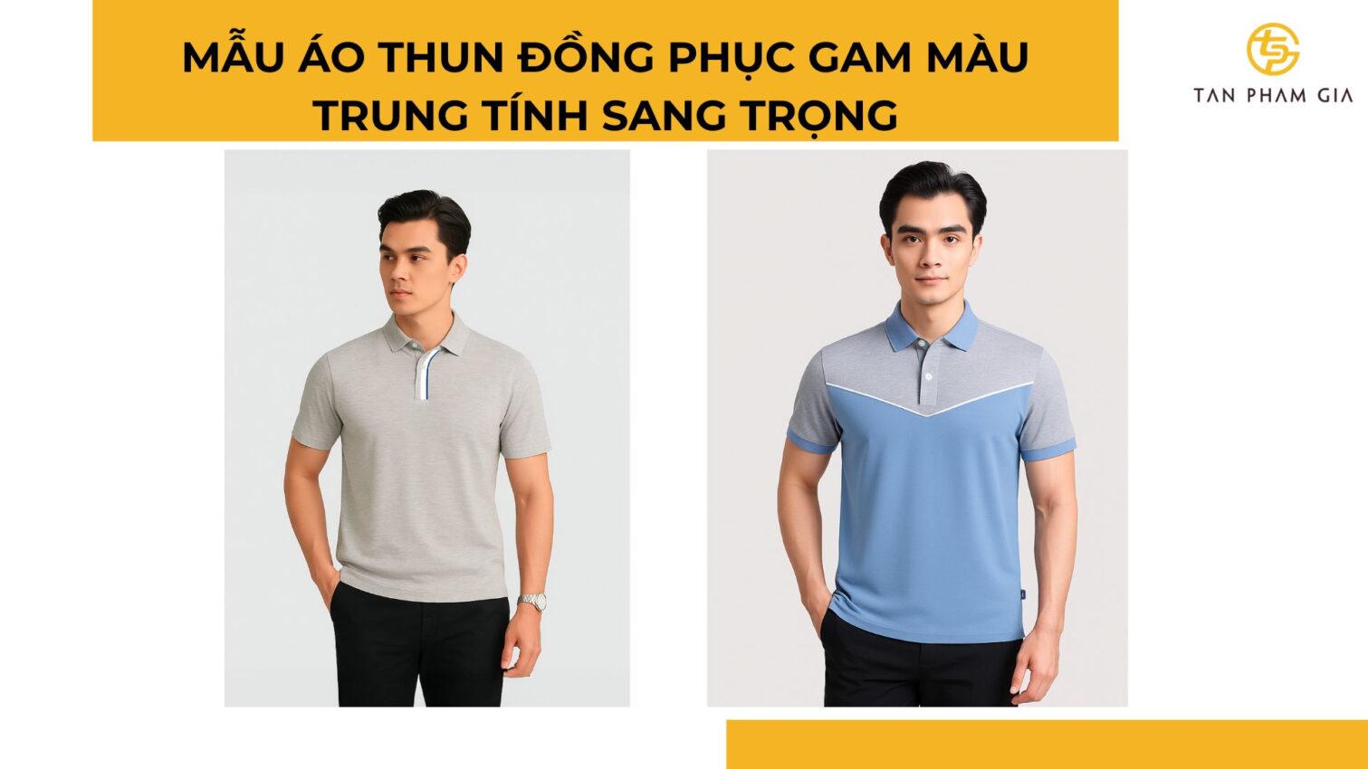 Mẫu áo thun đồng phục gam màu trung tính sang trọng