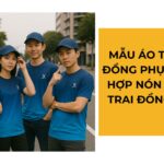 Mẫu áo thun đồng phục kết hợp nón lưỡi trai đồng bộ Mẫu áo thun đồng phục kết hợp nón lưỡi trai đồng bộ