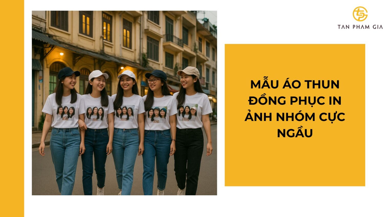 Mẫu áo thun đồng phục in ảnh nhóm cực ngầu