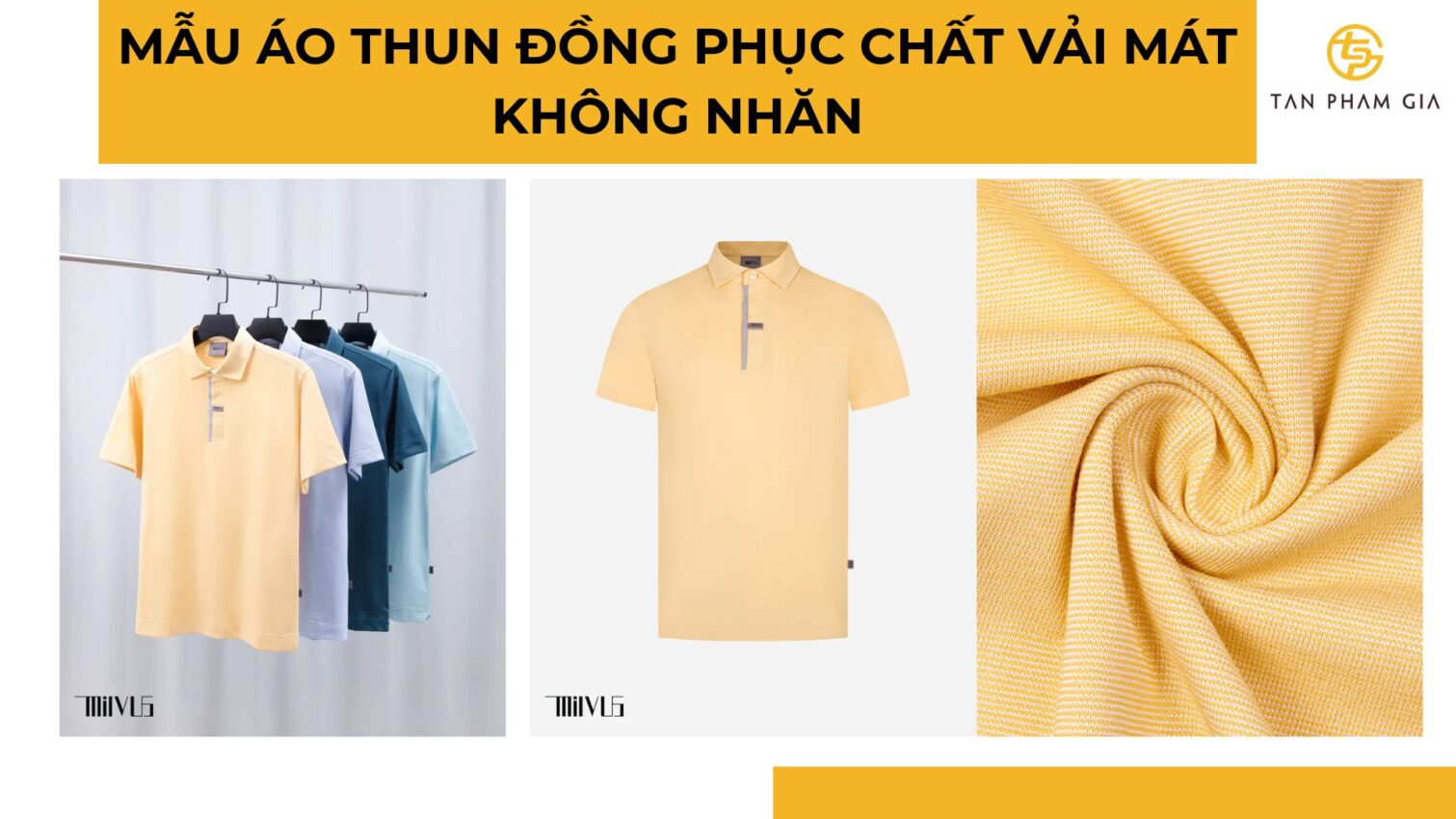 Mẫu áo thun đồng phục chất vải mát không nhăn