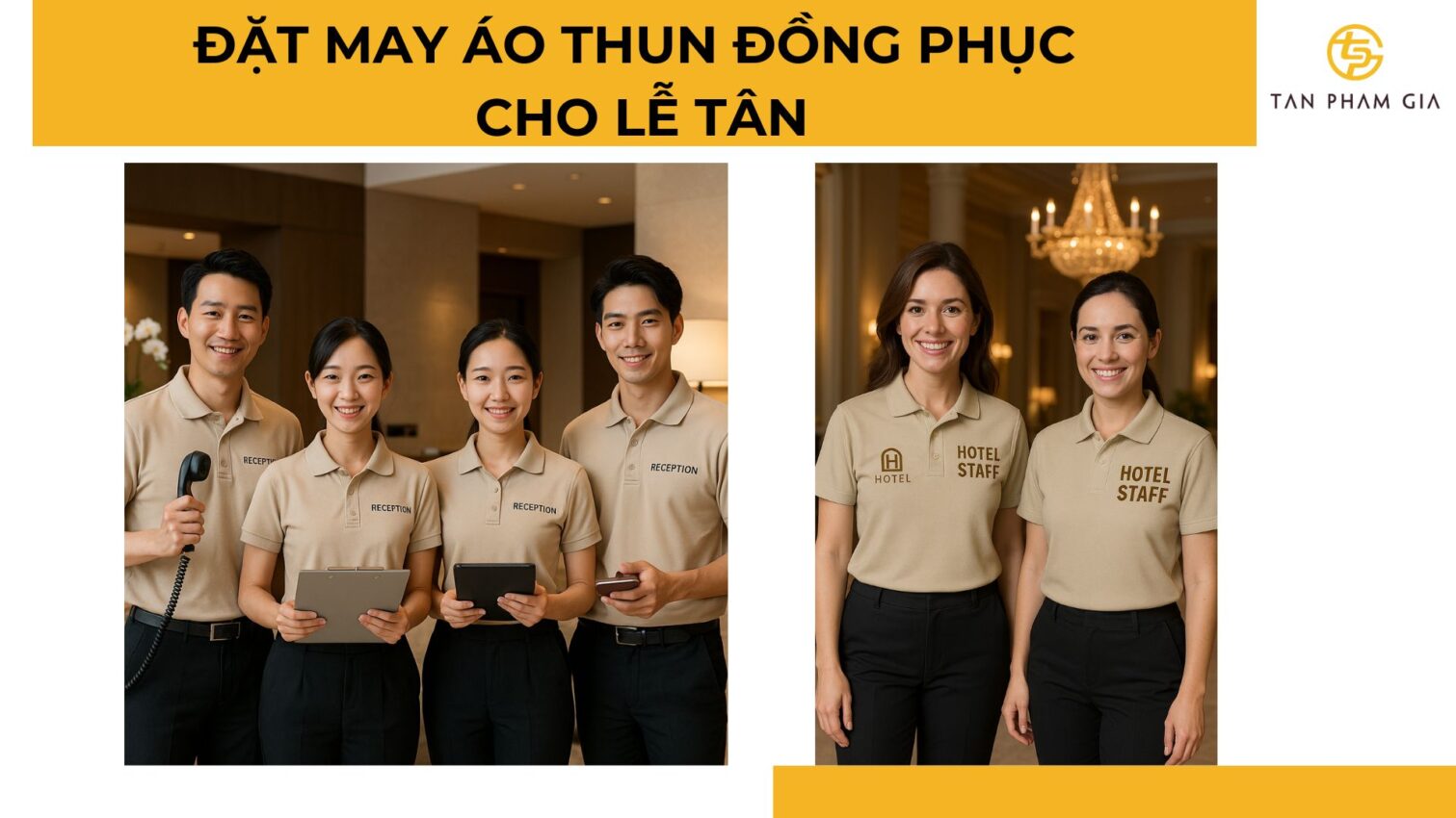 đặt may áo thun đồng phục cho lễ tân