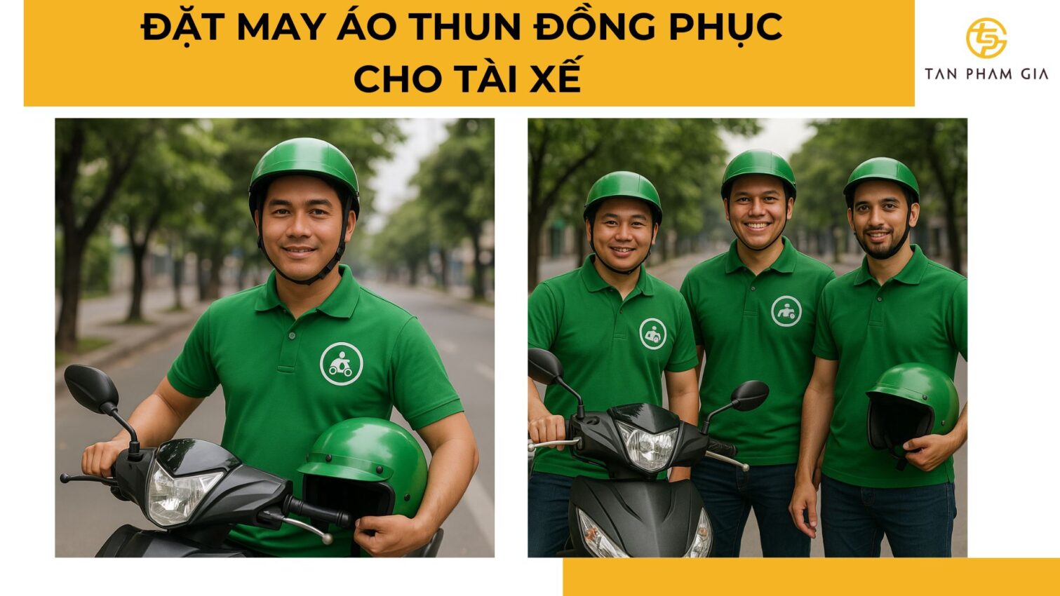 Đặt may áo thun đồng phục cho tài xế