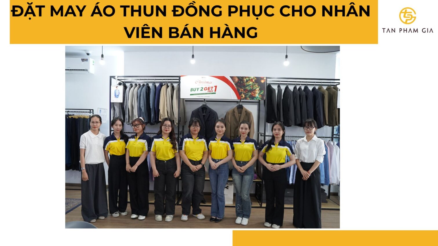đặt may áo thun đồng phục cho nhân viên bán hàng