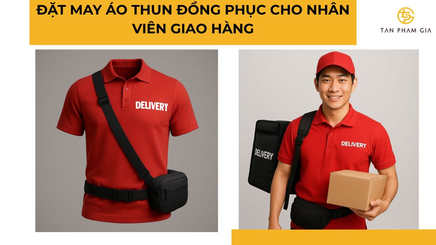 đặt may áo thun đồng phục cho nhân viên giao hàng