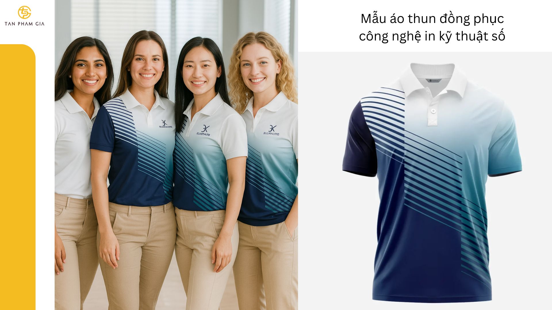 Mẫu áo thun đồng phục công nghệ in kỹ thuật số