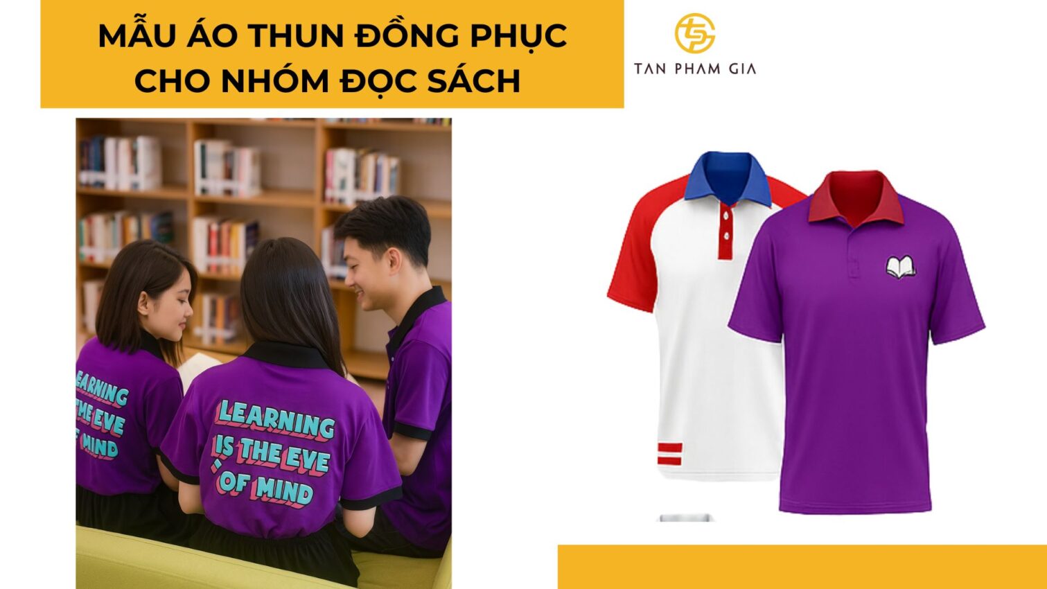 Mẫu áo thun đồng phục cho Nhóm đọc sách – sinh hoạt thiện lành
