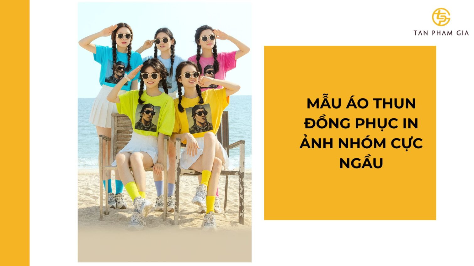 Mẫu áo thun đồng phục in ảnh nhóm cực ngầu