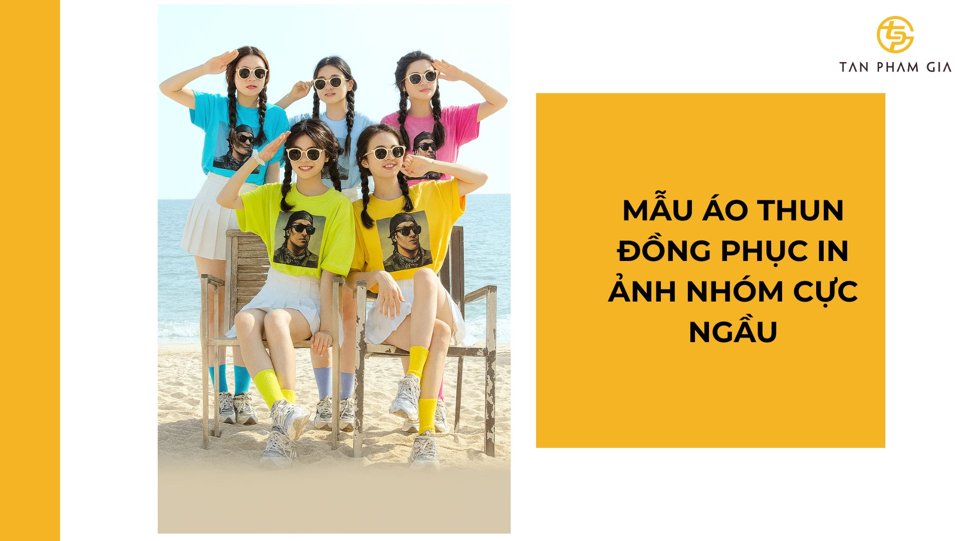 Mẫu áo thun đồng phục in ảnh nhóm cực ngầu