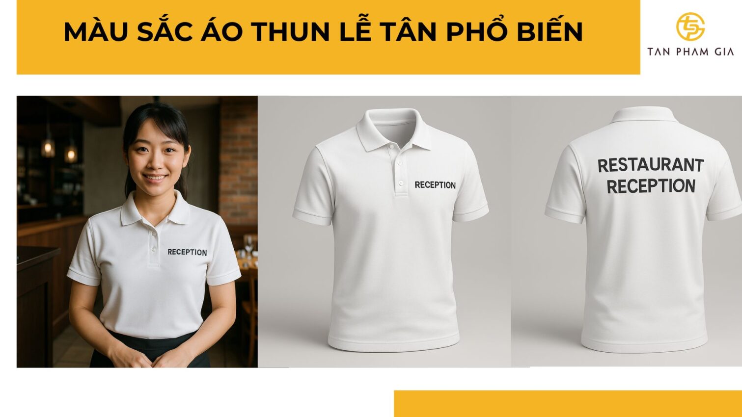 đặt may áo thun đồng phục cho lễ tân