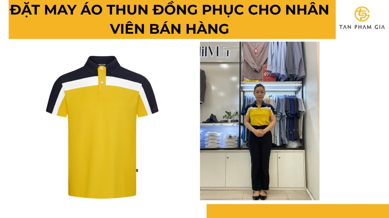đặt may áo thun đồng phục cho nhân viên bán hàng