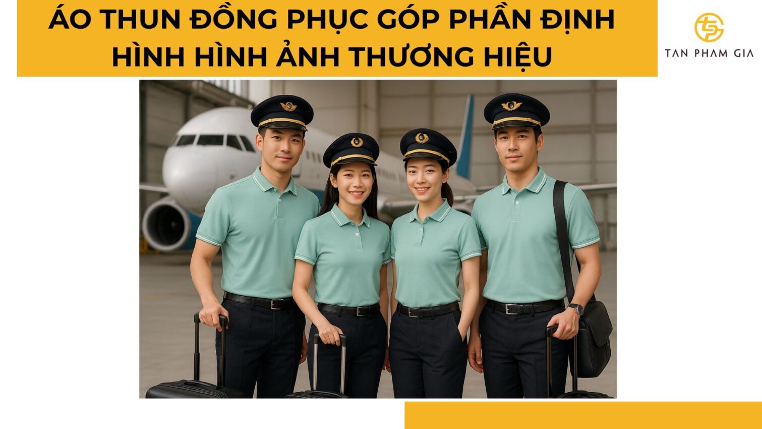 đặt may áo thun đồng phục cho tiếp viên