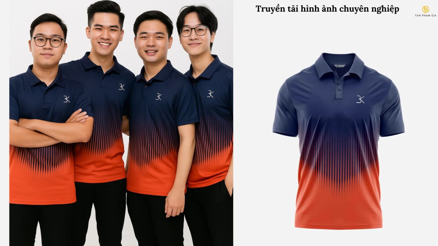 Mẫu áo thun đồng phục công nghệ in kỹ thuật số