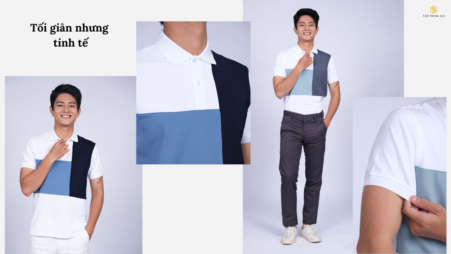 Mẫu áo thun đồng phục đơn sắc kiểu Nhật thanh lịch