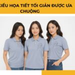 Mẫu áo thun đồng phục sử dụng họa tiết tối giản
