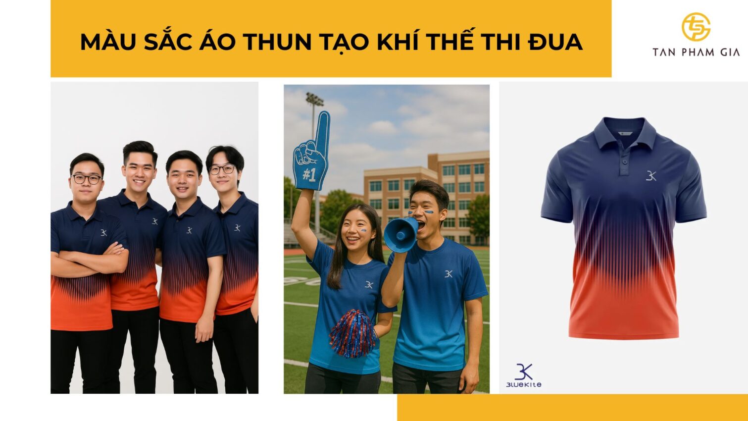 Mẫu áo thun đồng phục cho ngày hội thể thao trường