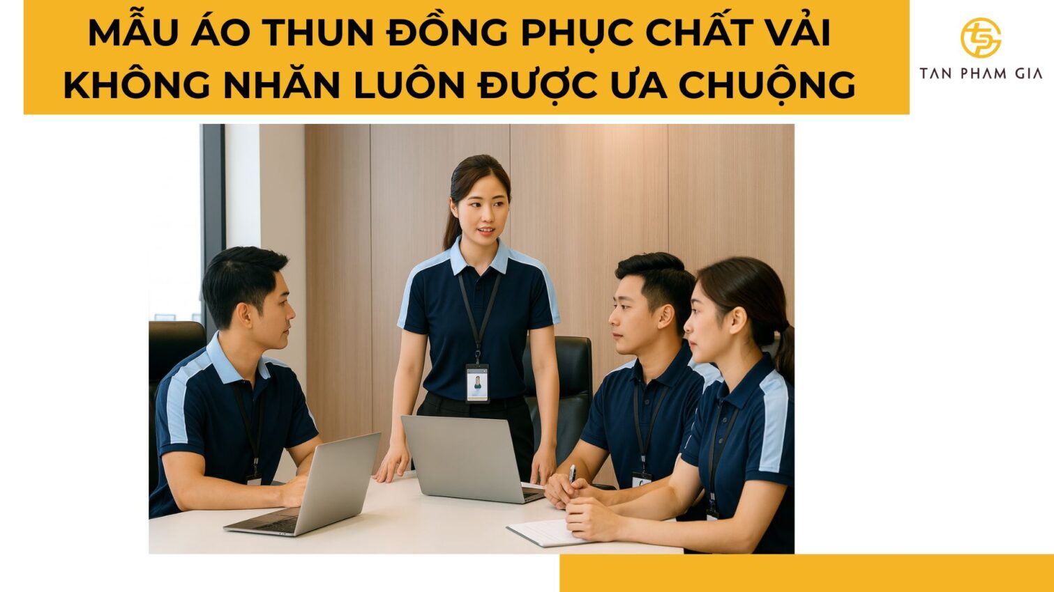 Mẫu áo thun đồng phục chất vải mát không nhăn