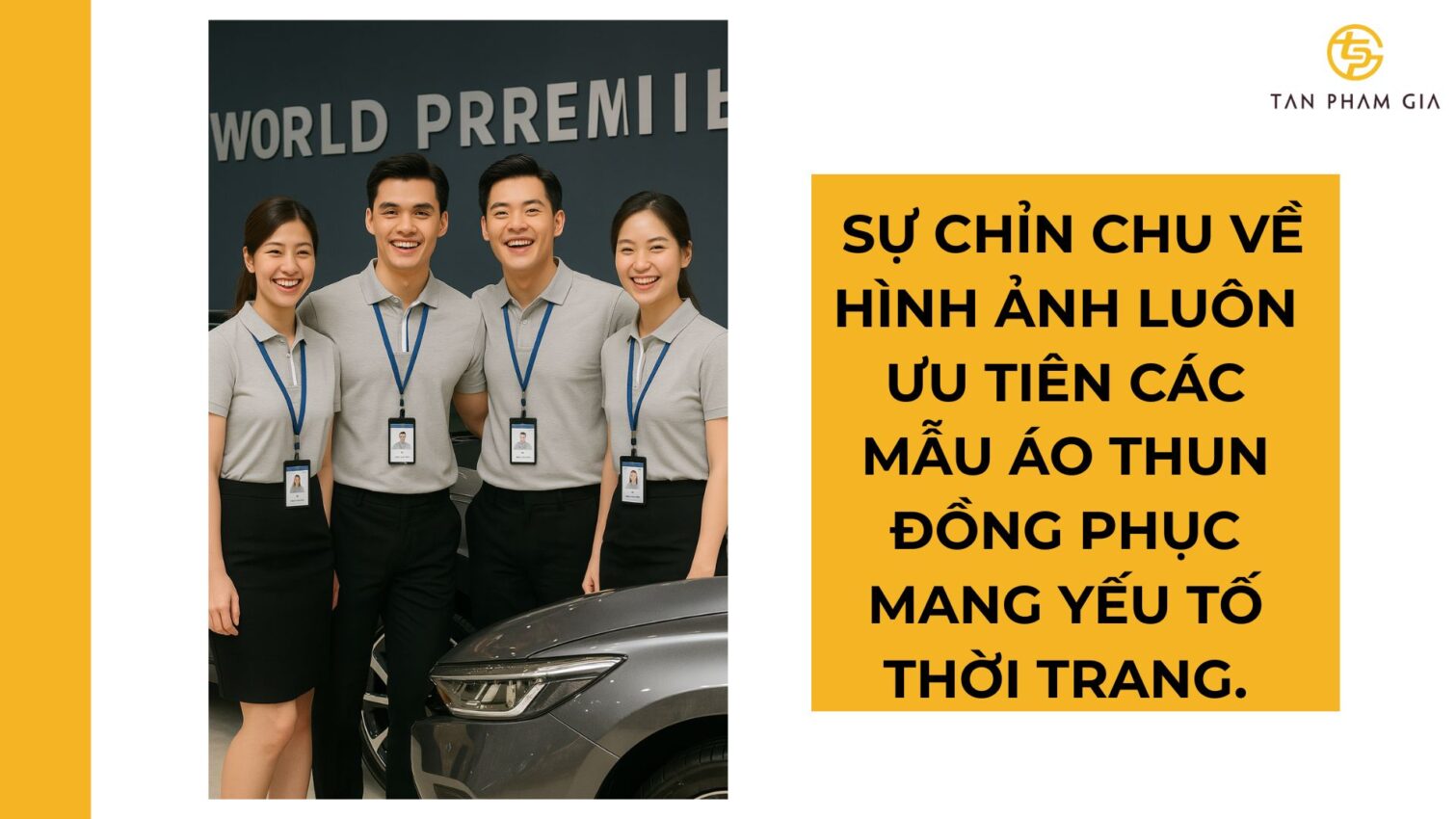 đặt may áo thun đồng phục cho nhân viên bán hàng