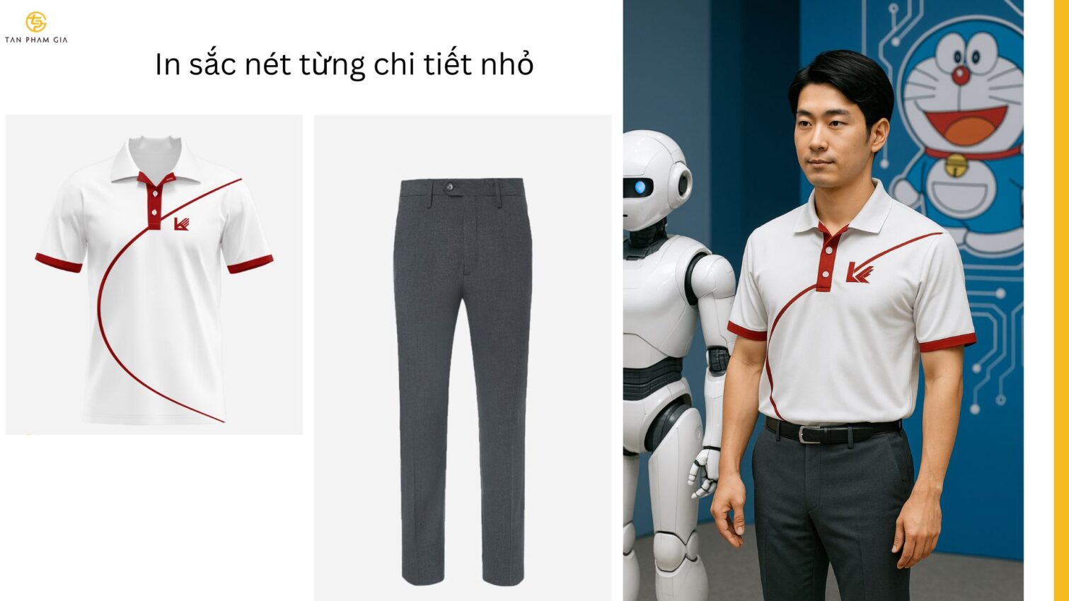 Mẫu áo thun đồng phục đơn sắc kiểu Nhật thanh lịch