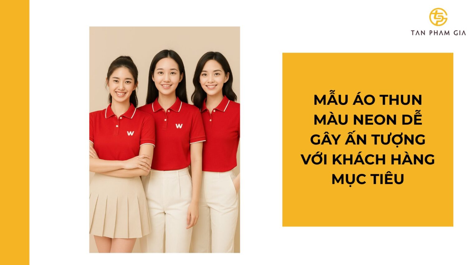 Mẫu áo thun đồng phục màu neon bắt mắt trẻ trung
