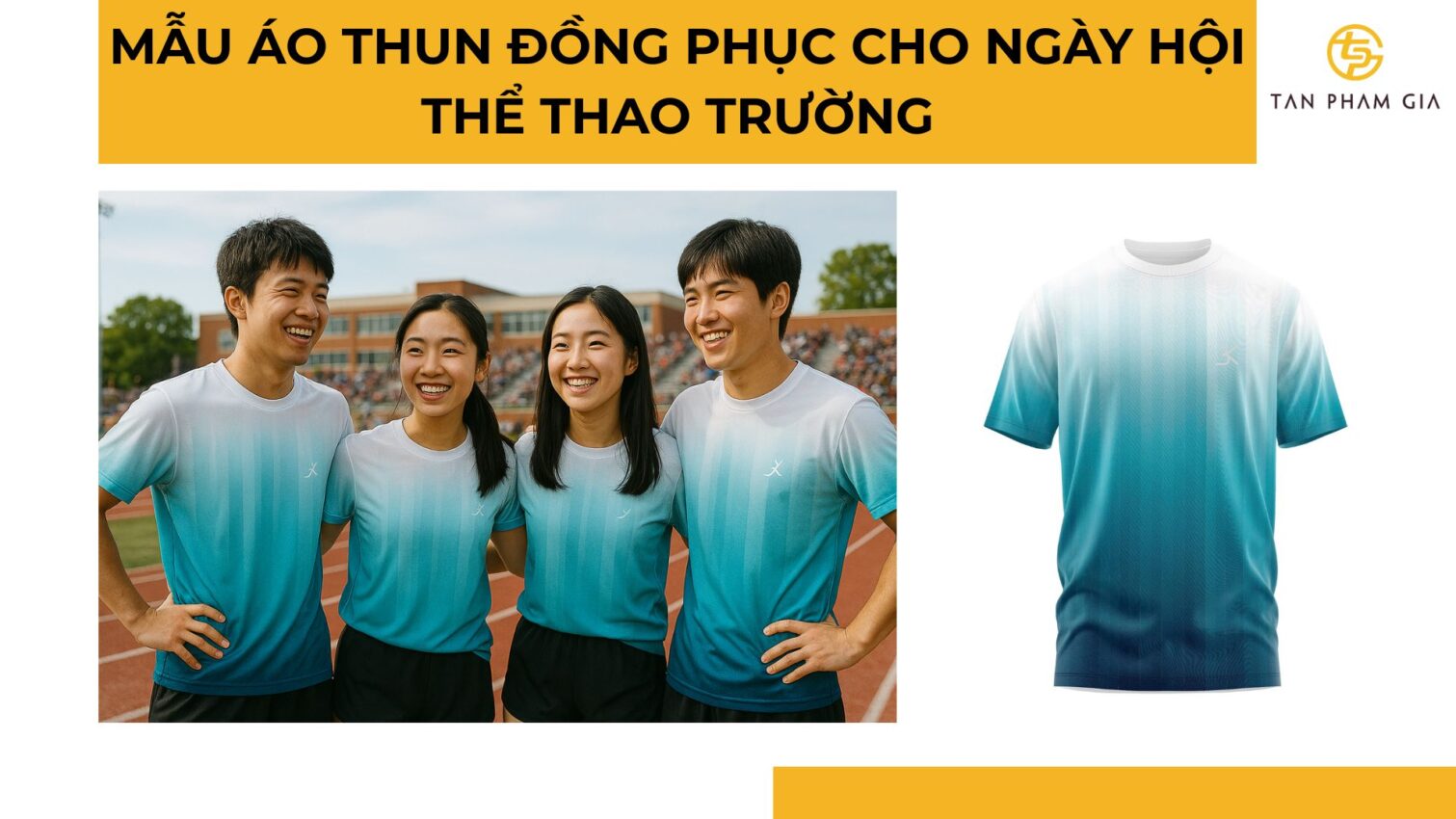 Mẫu áo thun đồng phục cho ngày hội thể thao trường