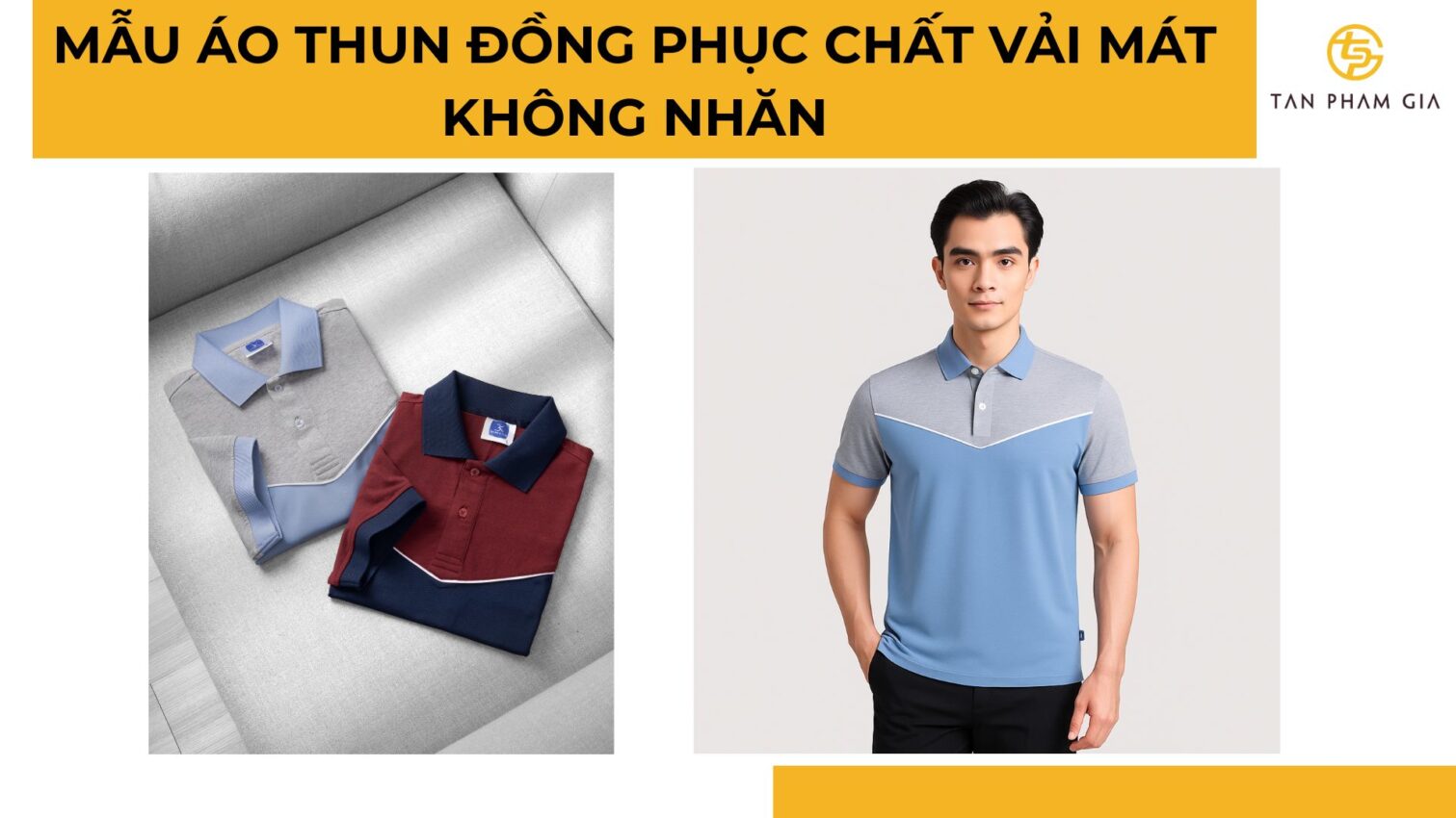 Mẫu áo thun đồng phục chất vải mát không nhăn