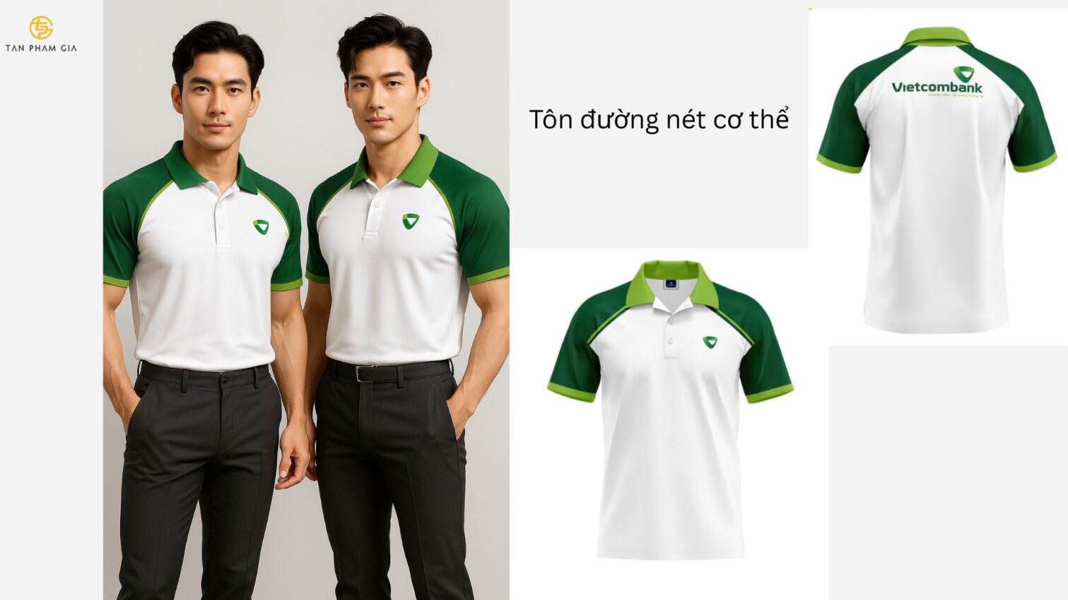 Mẫu áo thun đồng phục form slimfit cho nam giới