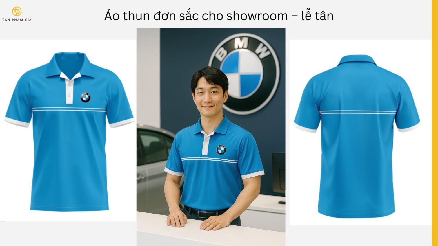 Mẫu áo thun đồng phục đơn sắc kiểu Nhật thanh lịch