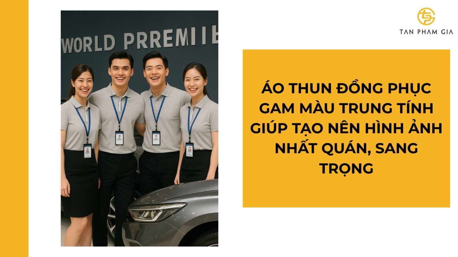 Mẫu áo thun đồng phục gam màu trung tính sang trọng