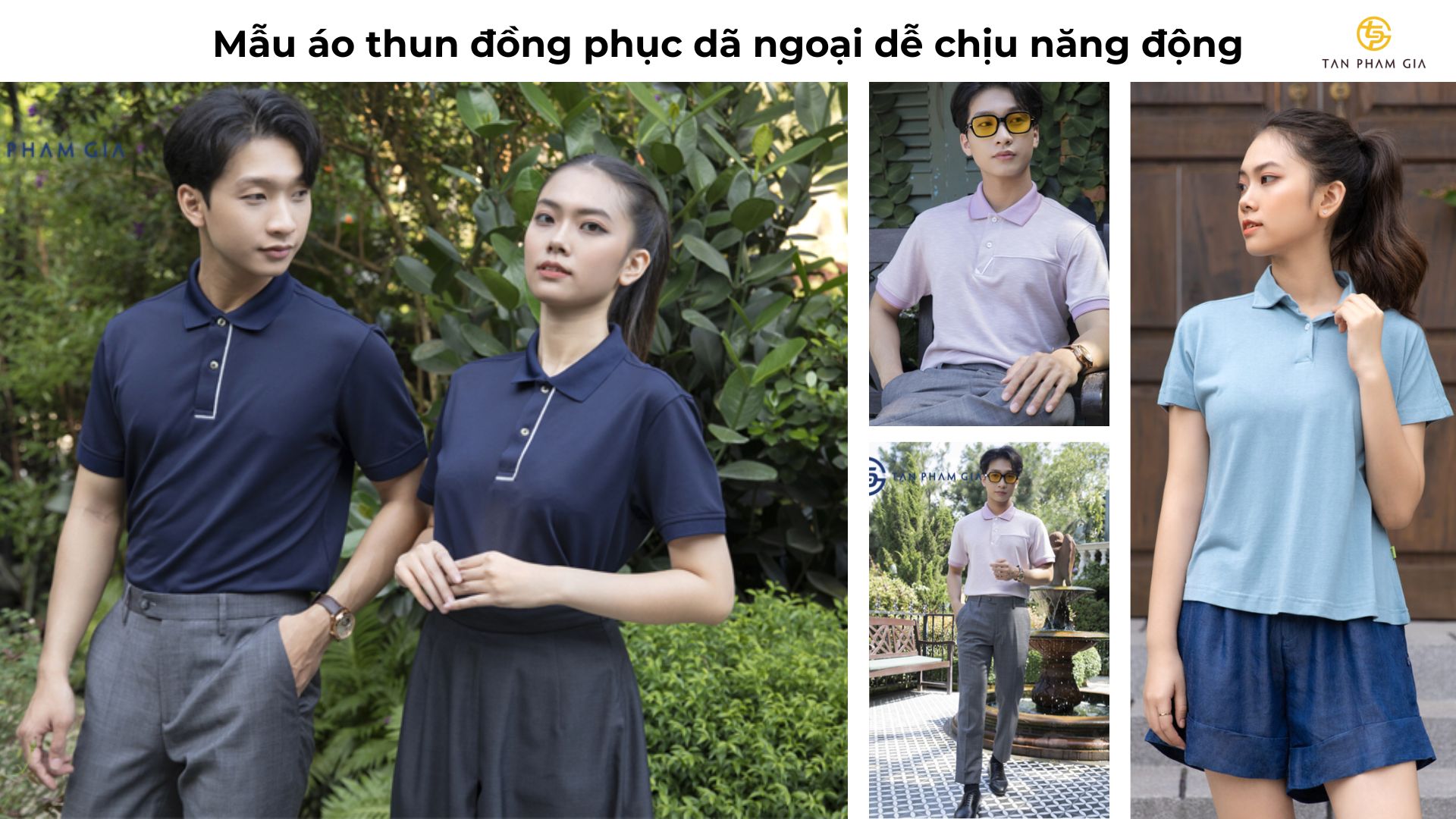 Mẫu áo thun đồng phục dã ngoại dễ chịu năng động