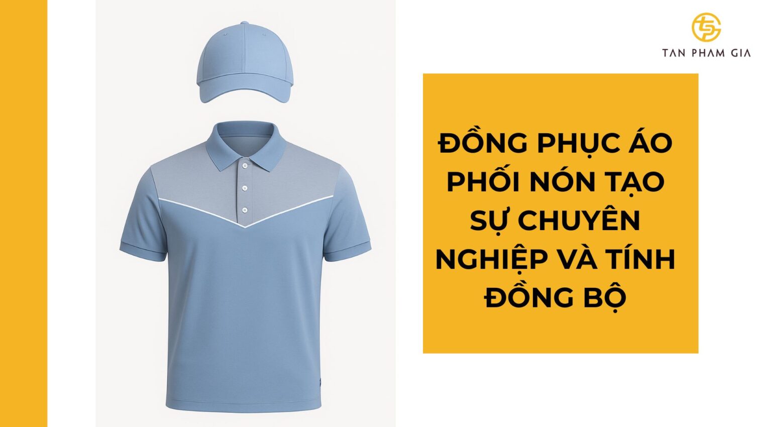 Mẫu áo thun đồng phục kết hợp nón lưỡi trai đồng bộ