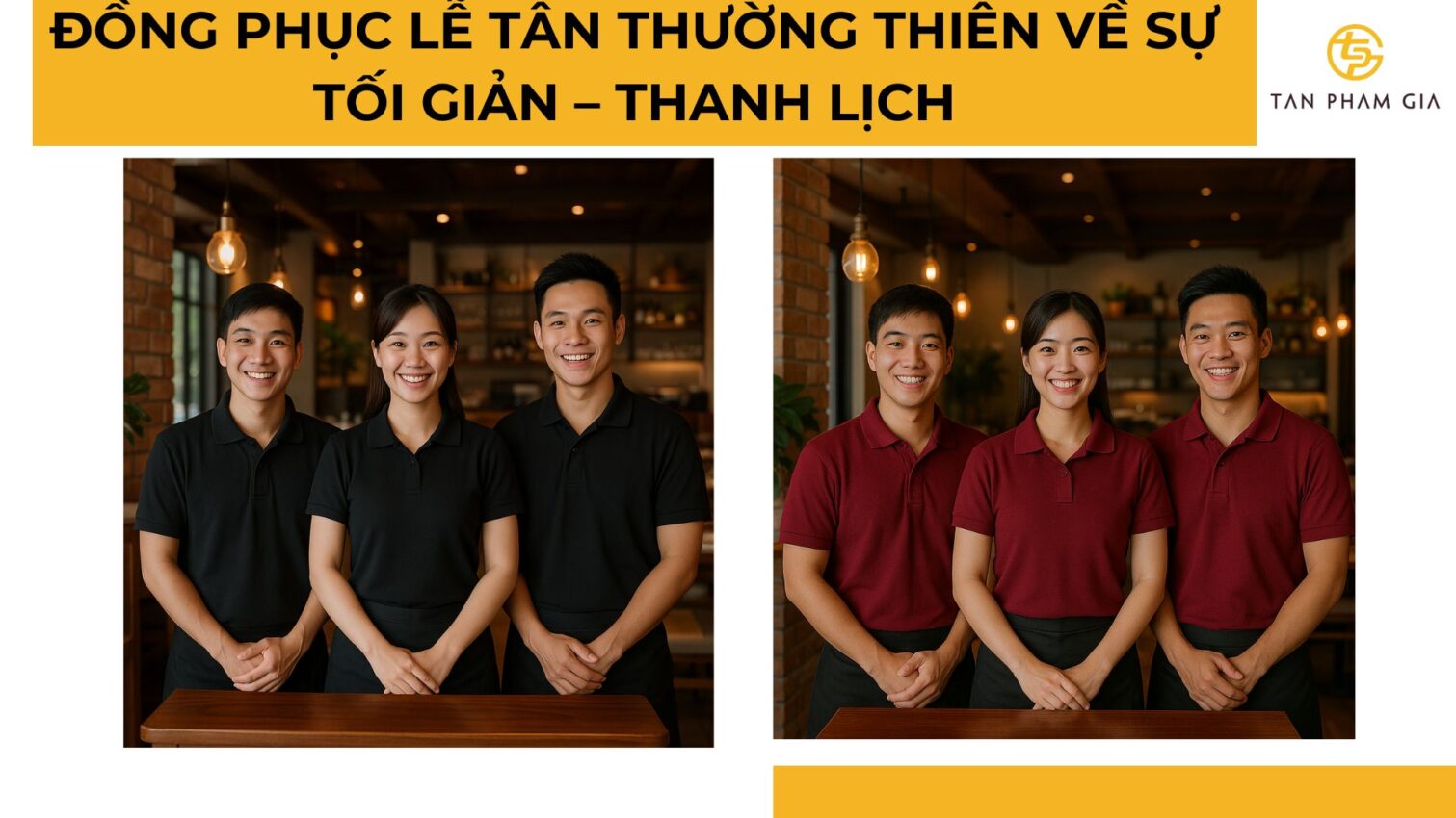 đặt may áo thun đồng phục cho lễ tân